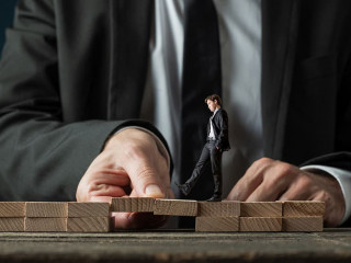 Conceptual image of business partnership