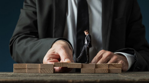 Conceptual image of business partnership