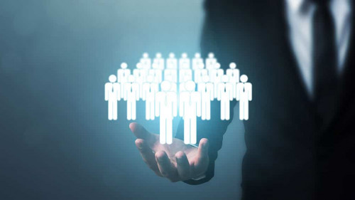 Human resource management and recruitment employment business concept