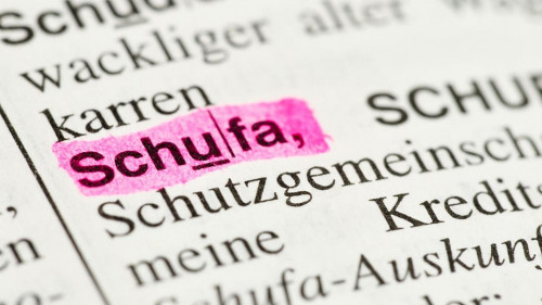 Schufa rot markiert
