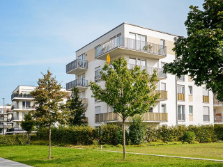 New apartment building - modern residential development in a gre
