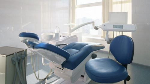Photo overlooking the dental office, chair