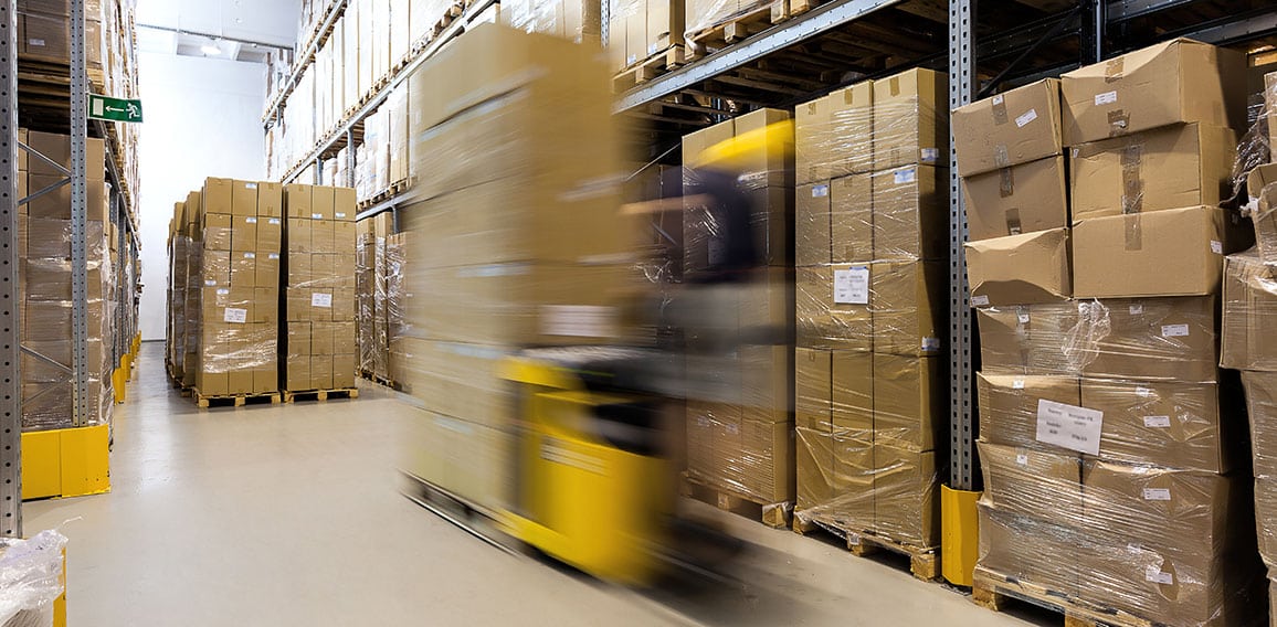 Fork lift operator with products