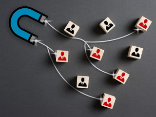 The magnet attracts and collects the employees. Hiring the best