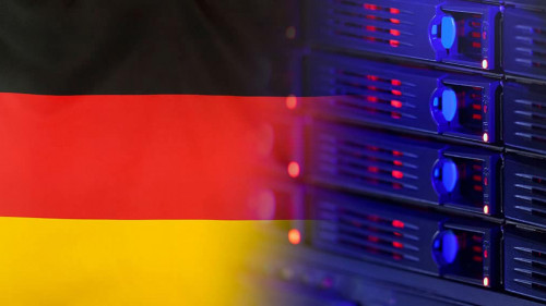 Technology Concept with Flag of Germany