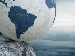 Econimical crisis concept. Spread in the world, economy is down. 3d illustration