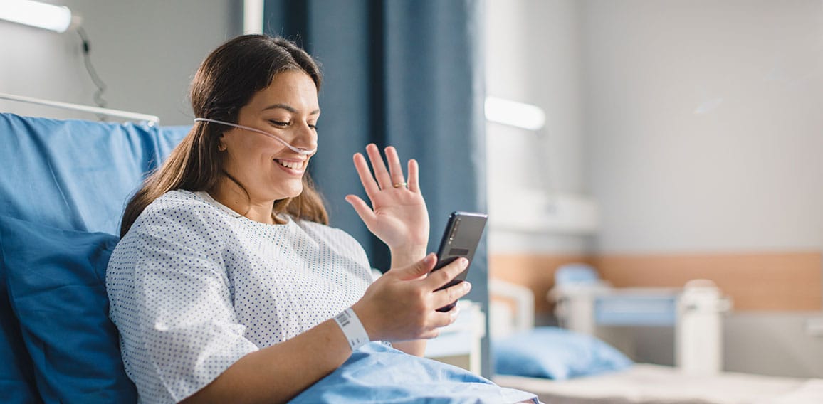 Medical Hospital Ward: Portrait of Beautiful Latin Woman with Na