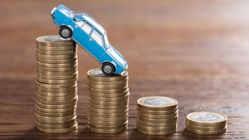 Car Model Over A Stacked Coin