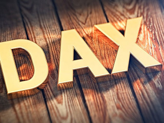 Acronym DAX on wood planks