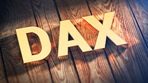 Acronym DAX on wood planks