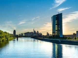 Frankfurt Skyline during sunset