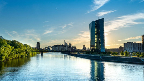 Frankfurt Skyline during sunset