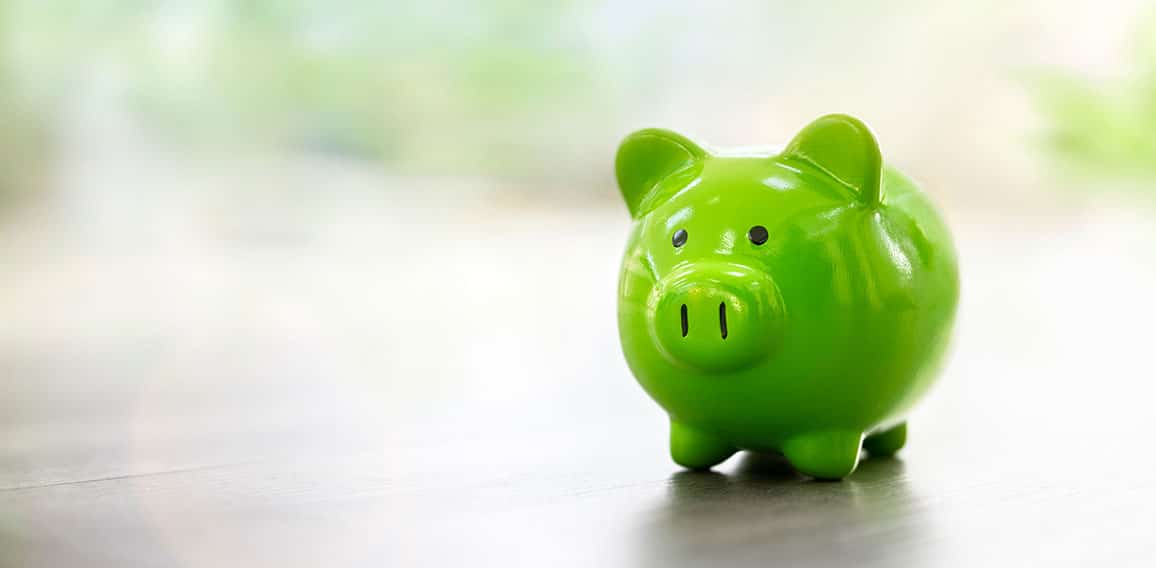 Green piggy bank saving, accounting, banking and business accoun