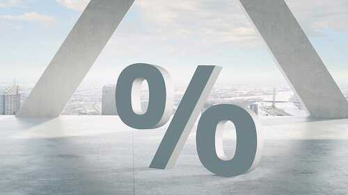 Big percentage sign . Mixed media