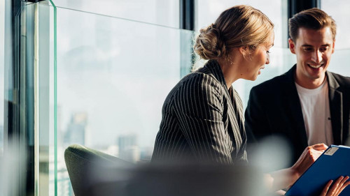 Corporate business team meeting discussion and startup concept.