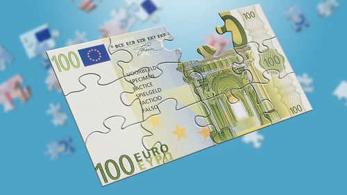 Puzzle of the euro banknotes
