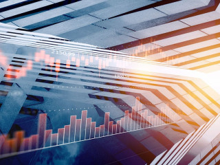 Global financial markets concept. . Mixed media