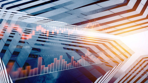 Global financial markets concept. . Mixed media