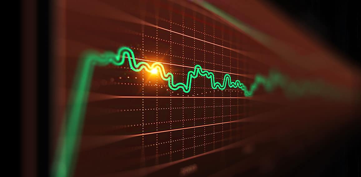 Business graph and trade monitor