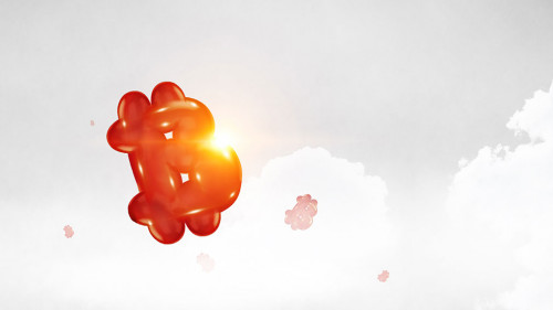 Image of bitcoin sign inflatable balloon