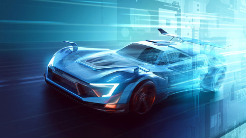 Auto entsteht aus digitalem Modell