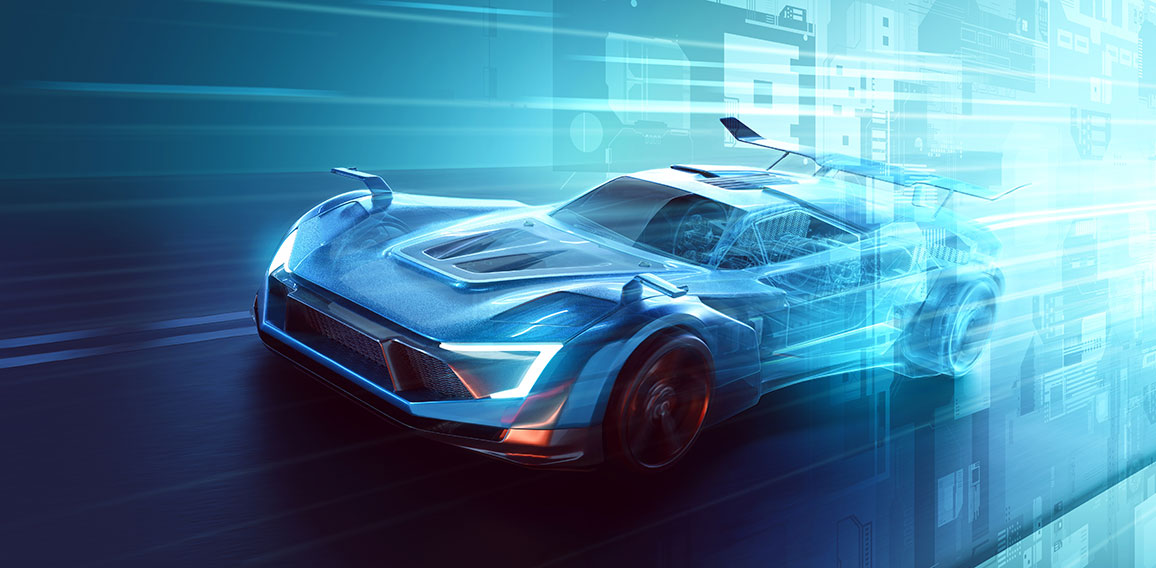 Auto entsteht aus digitalem Modell