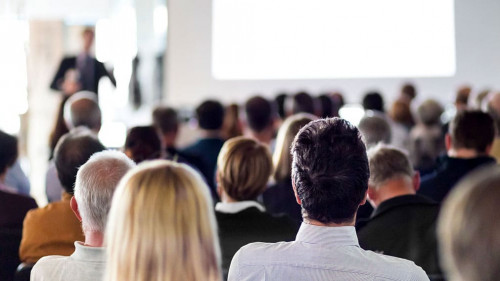 Audience in the lecture hall.