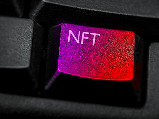 keyboard letters nft color concept key
