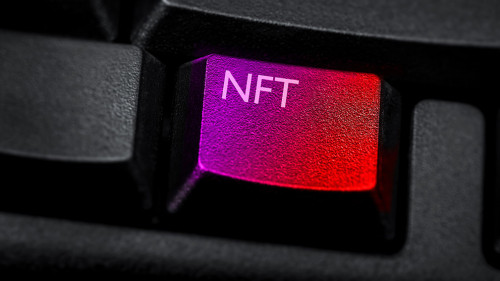 keyboard letters nft color concept key