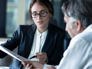 Business people discussion advisor concept