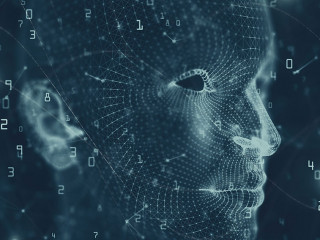 Artificial intelligence and mind backdrop