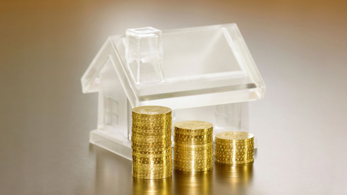 Crystal house and money