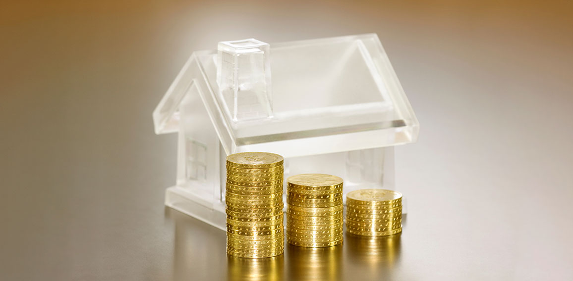 Crystal house and money
