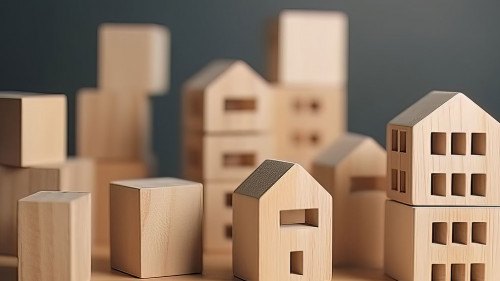 Real estate market trend and growth concept. Housing market size