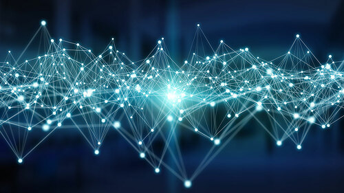 Connections system and datas exchanges 3D rendering