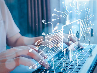 AI Learning and Artificial Intelligence Concept.intelligence data to control the robot.Machine learning with data technology.