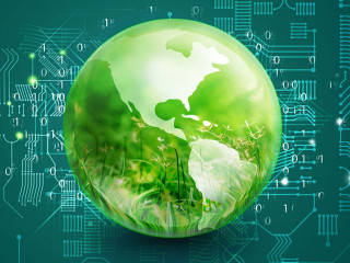 Natural World in changing digital technology era time concept, G