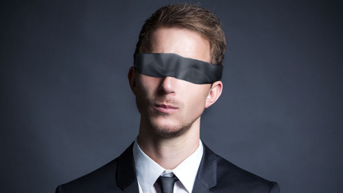 Blindfolded Businessman