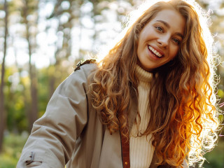 Beautiful woman riding bicycle in park. Lifestyle. Relax, natu