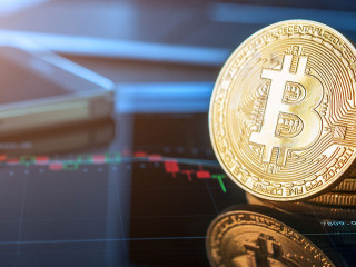 golden bitcoin coin crypto Currency background concept.