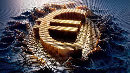 Eurozeichen - Digitalisierung