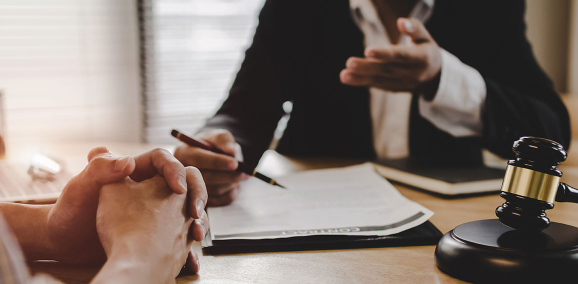 legal consultants, notary or justice lawyer discussing contract