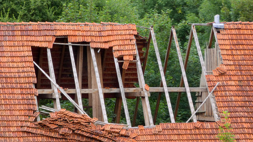 Climate change, roof truss destruction