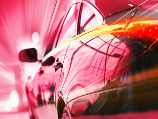 Rear view of luxury car