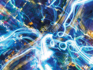 Big data connection technology concept .