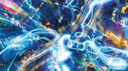 Big data connection technology concept .