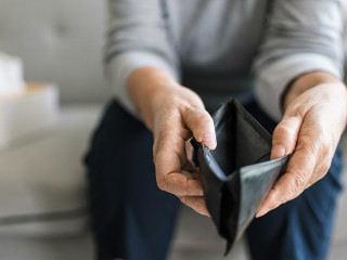 Elderly woman unhappy with the rising cost of living
