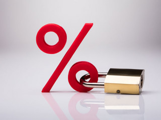 Percentage Sign Locked With Keypad Lock