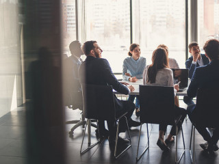 Business people working in conference room