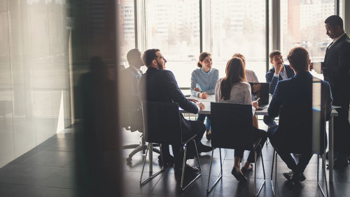 Business people working in conference room